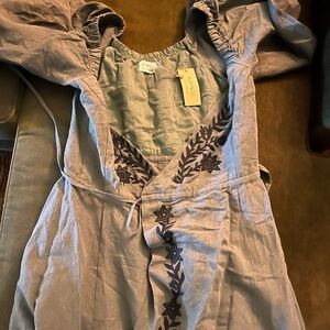 Voraigh Gisela Dress Embroidered French peasant look - Size M